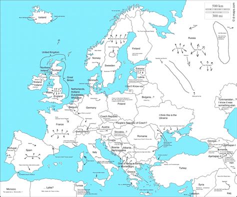 Printable Travel Map Of Europe